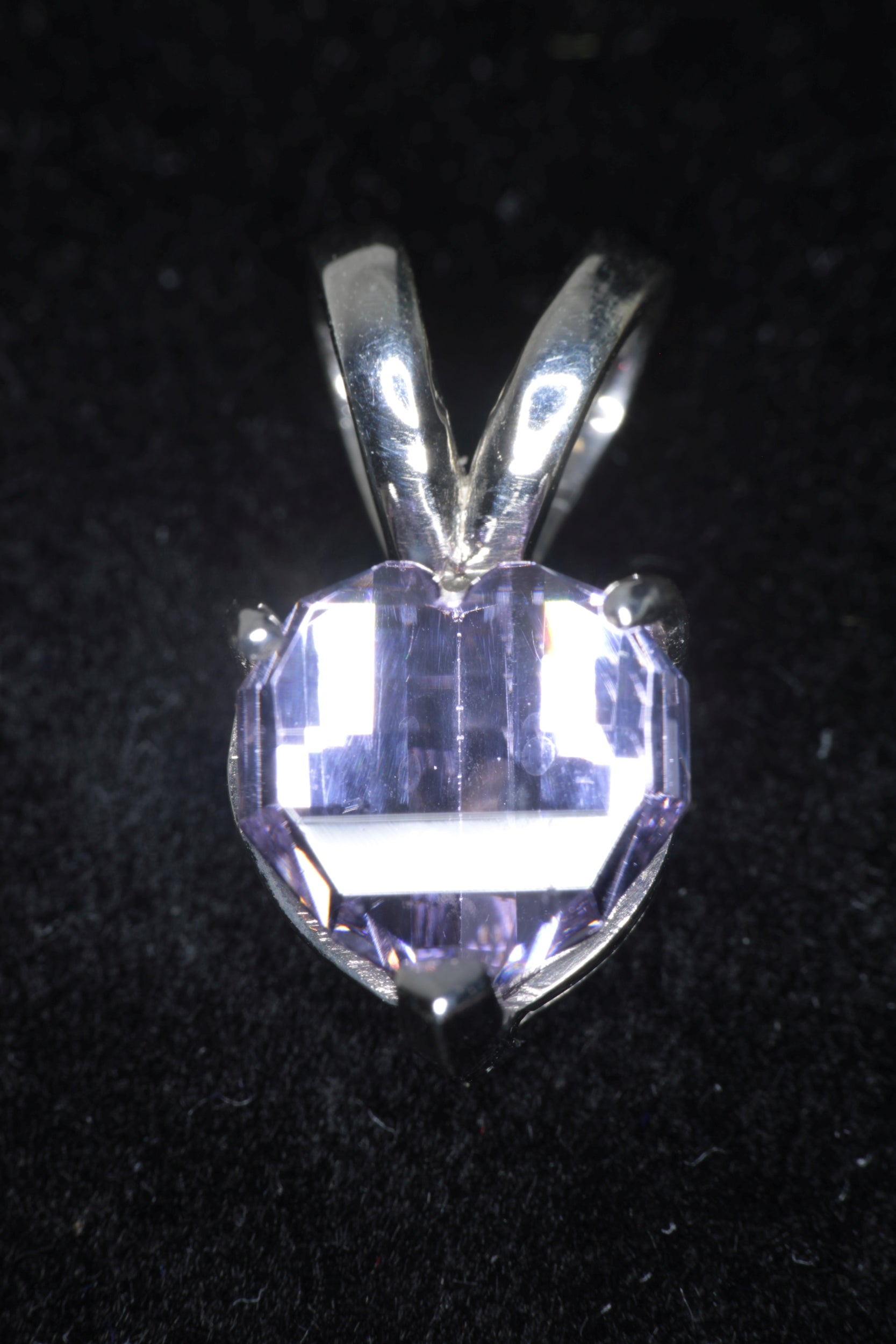 RetroHeart™ Pendants in Sterling Silver, Pixel Heart Cut