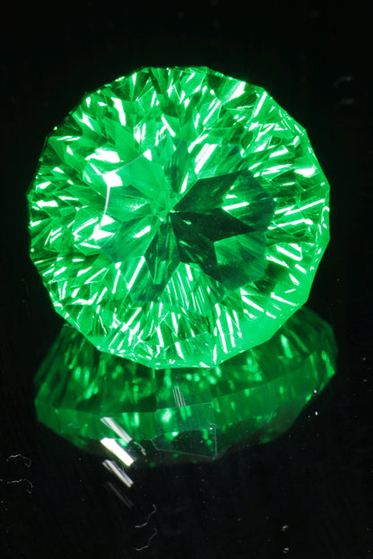 Fantasy Cut Vivid Green Laser Garnet, Vanadium YAG