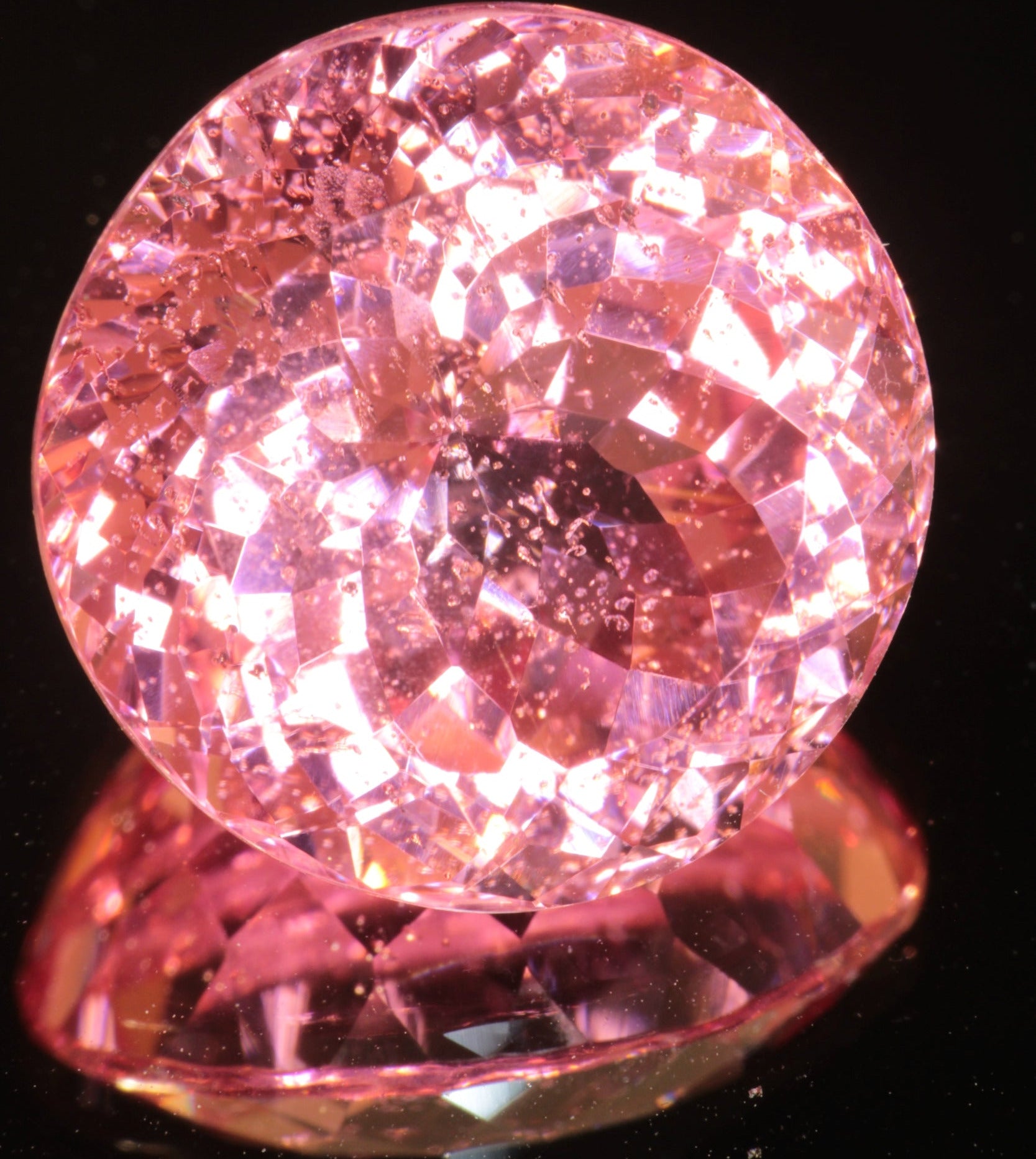 Fantasy Cut Laser Sapphire, Titanium Strawberry Sapphire