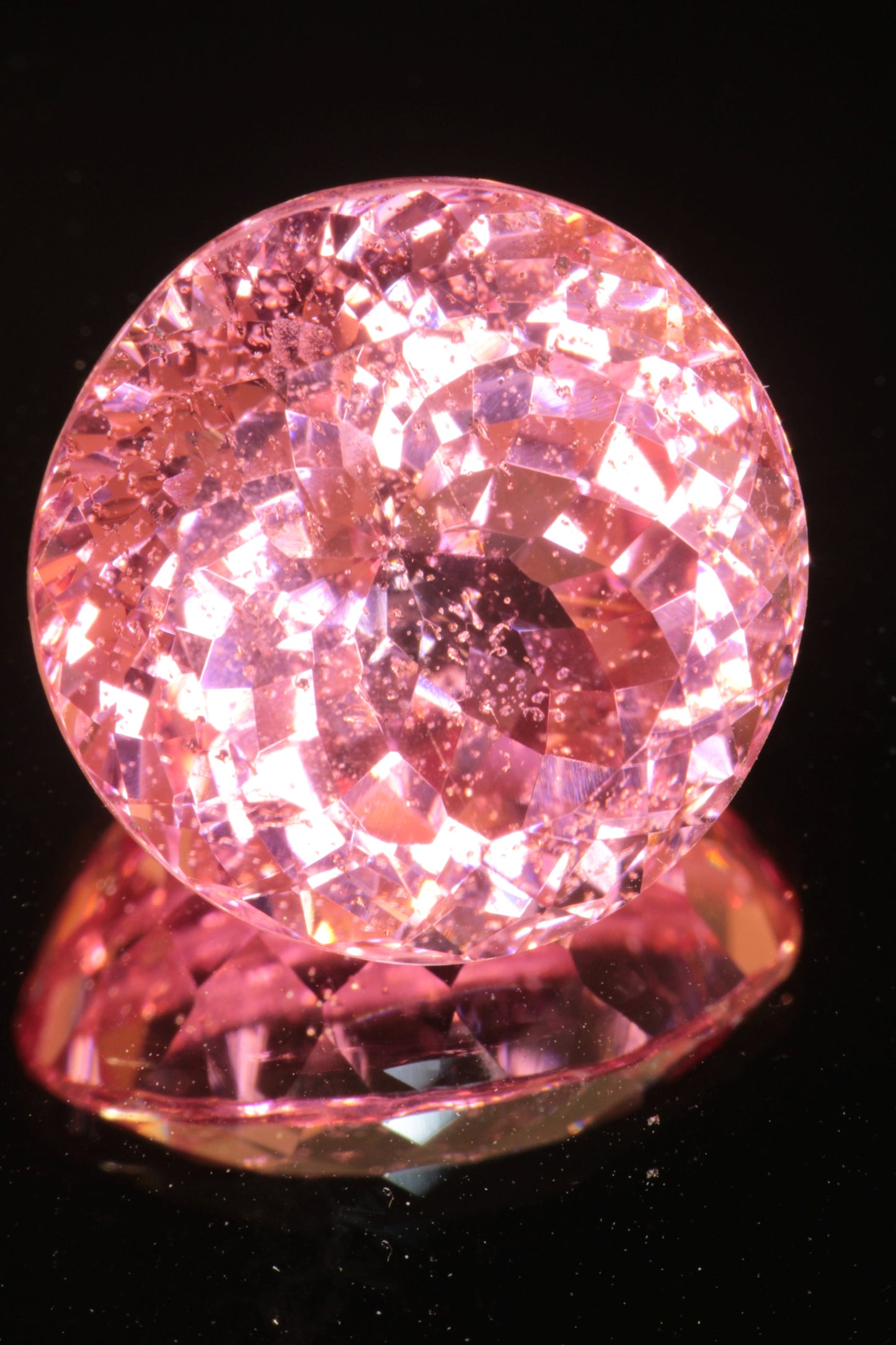 Fantasy Cut Laser Sapphire, Titanium Strawberry Sapphire