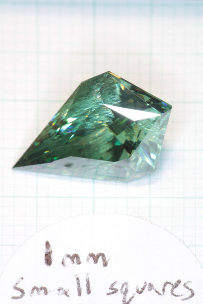 Dichroic Moissanite, Loose Yellow and Blue Faceted Gemstones