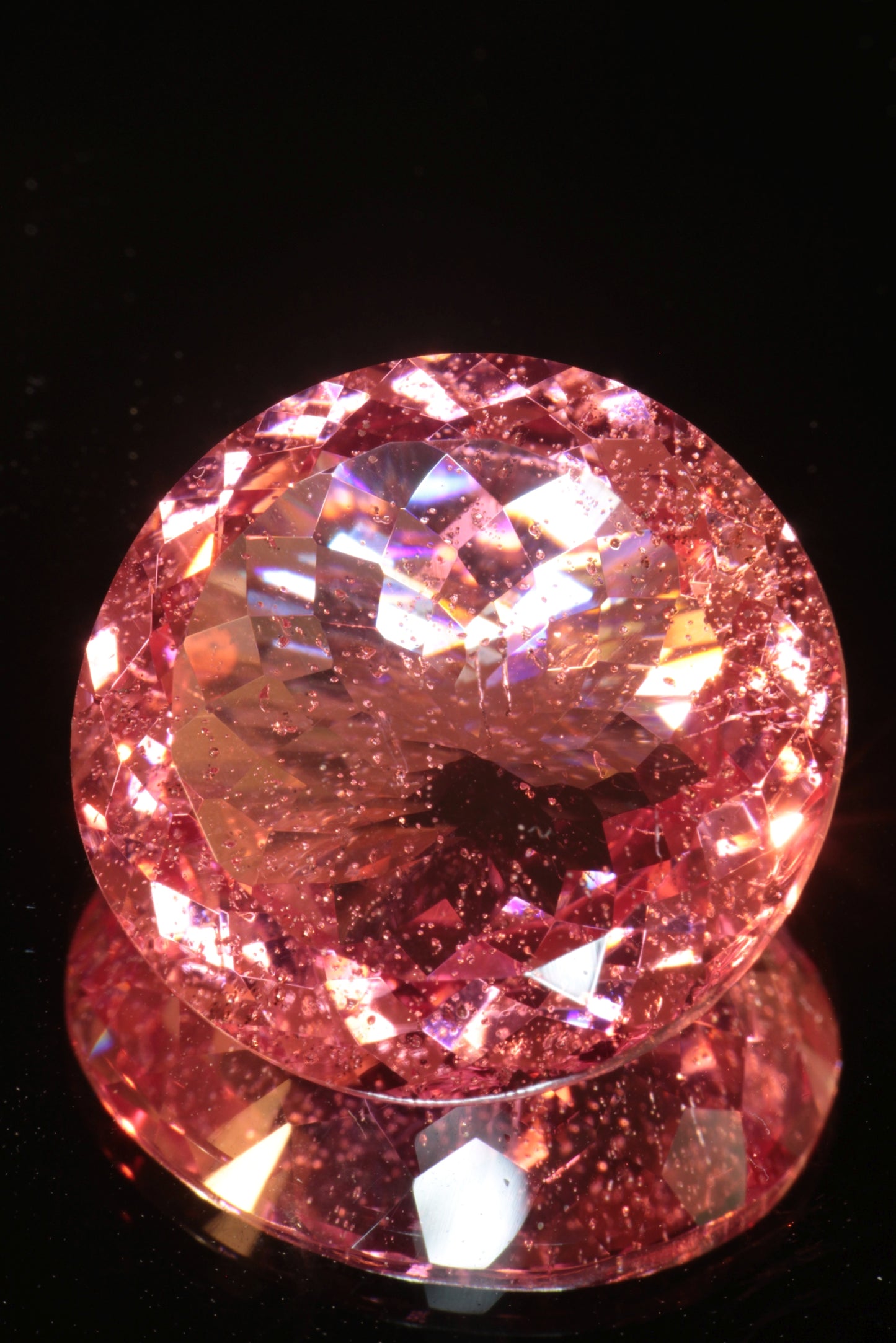 Fantasy Cut Laser Sapphire, Titanium Strawberry Sapphire