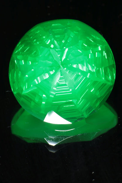 Fantasy Cut Vivid Green Laser Garnet, Vanadium YAG