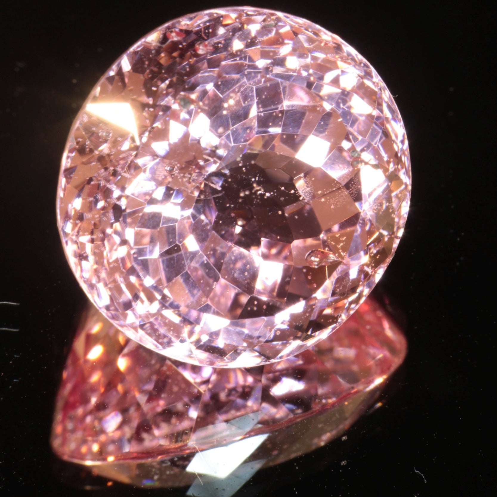 Fantasy Cut Laser Sapphire, Titanium Strawberry Sapphire