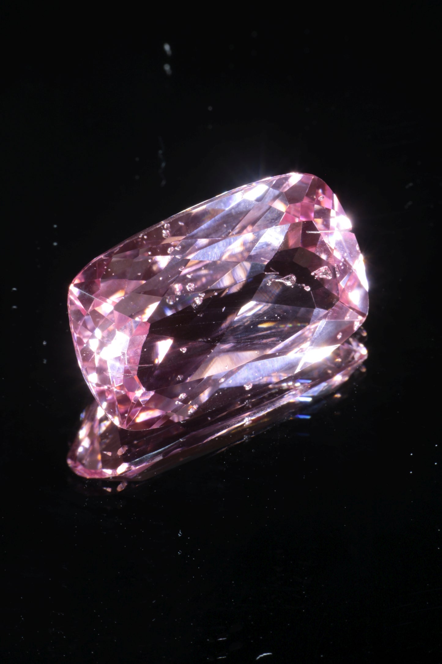 Fantasy Cut Laser Sapphire, Titanium Strawberry Sapphire