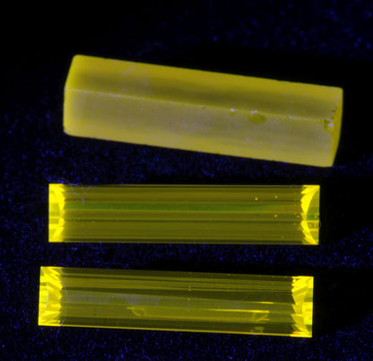 GAGG Pixels, Yellow Lumogarnet Scintillator  (Day Glow Fluorescence, Slight Phosphorescence)