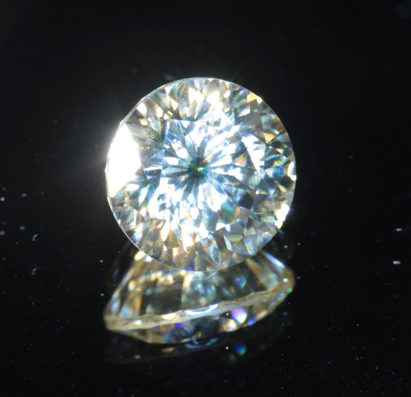 Moissanite Eyes, Loose Round Cut Bicolor Moissanites