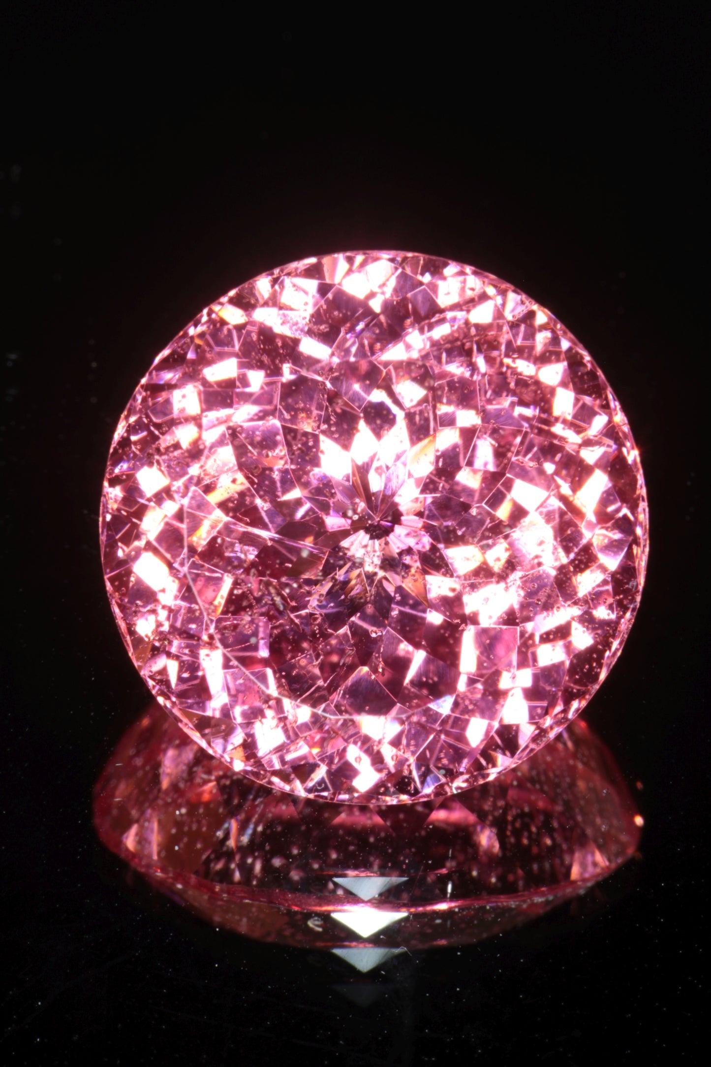 Fantasy Cut Laser Sapphire, Titanium Strawberry Sapphire