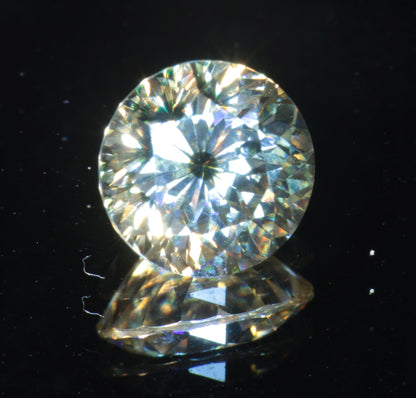 Moissanite Eyes, Loose Round Cut Bicolor Moissanites