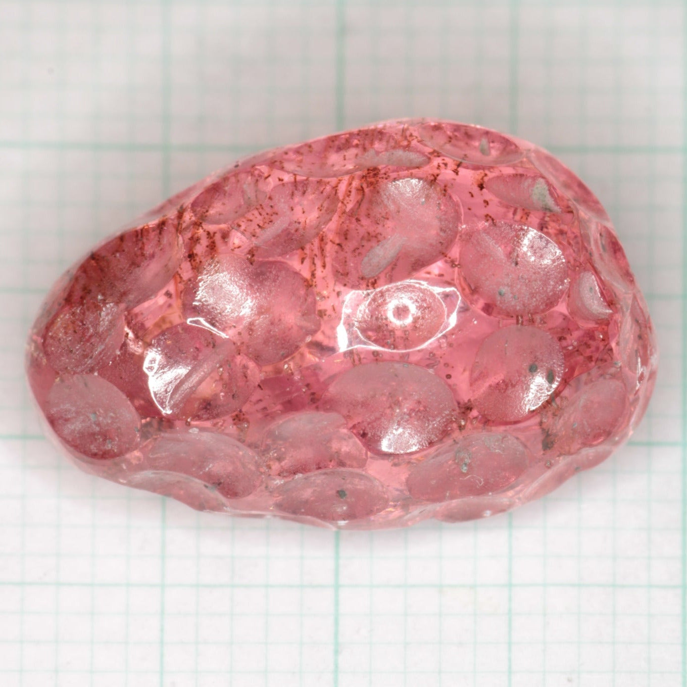 Strawberry Carved Laser Sapphire, Titanium Strawberry Sapphire