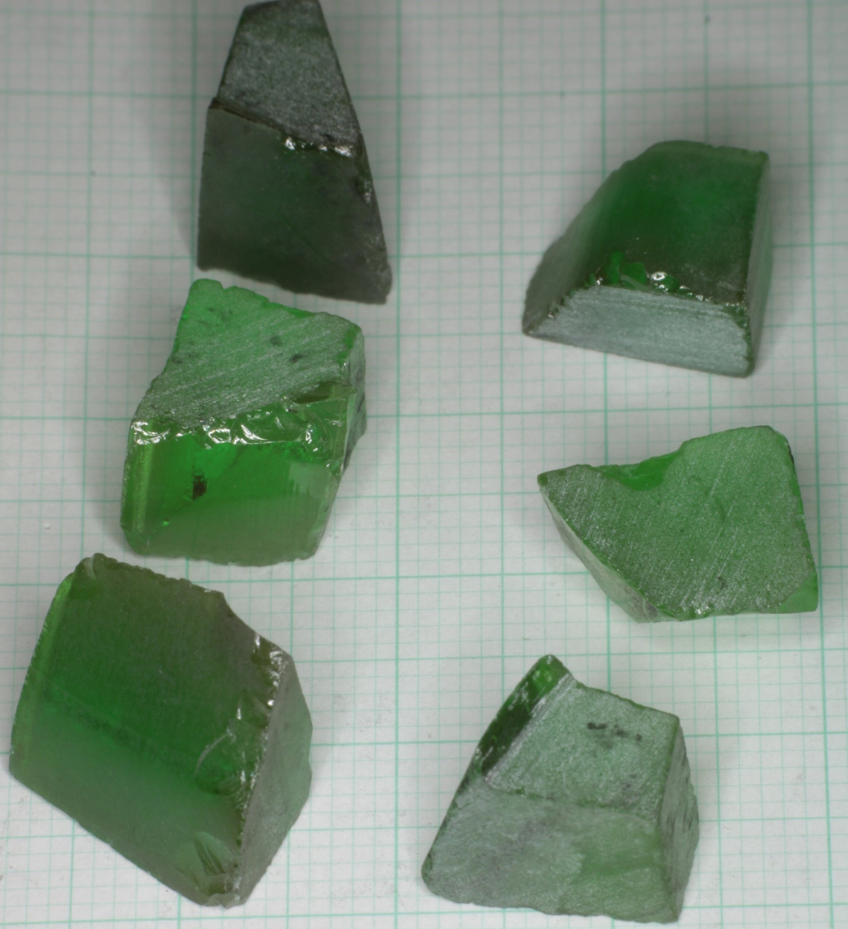 Christmas Garnet Facet Rough, Cr YAG