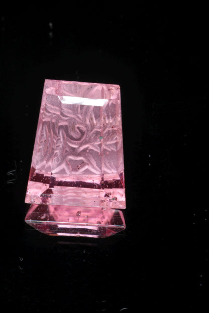 Fantasy Cut Laser Sapphire, Titanium Strawberry Sapphire