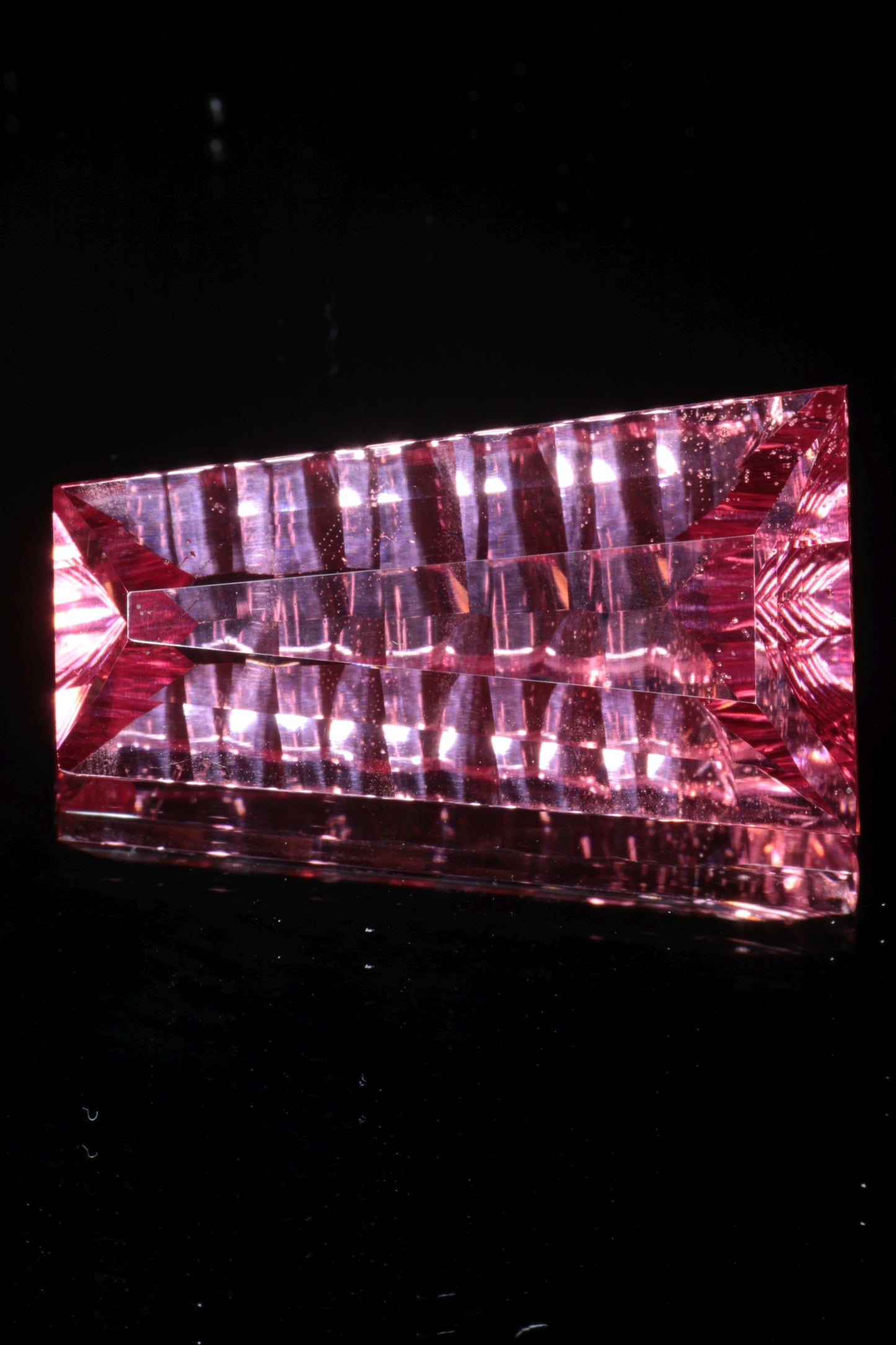 Fantasy Cut Laser Sapphire, Titanium Strawberry Sapphire