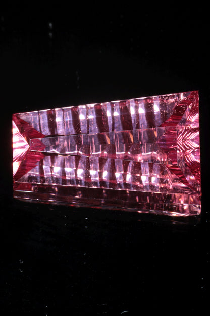 Fantasy Cut Laser Sapphire, Titanium Strawberry Sapphire