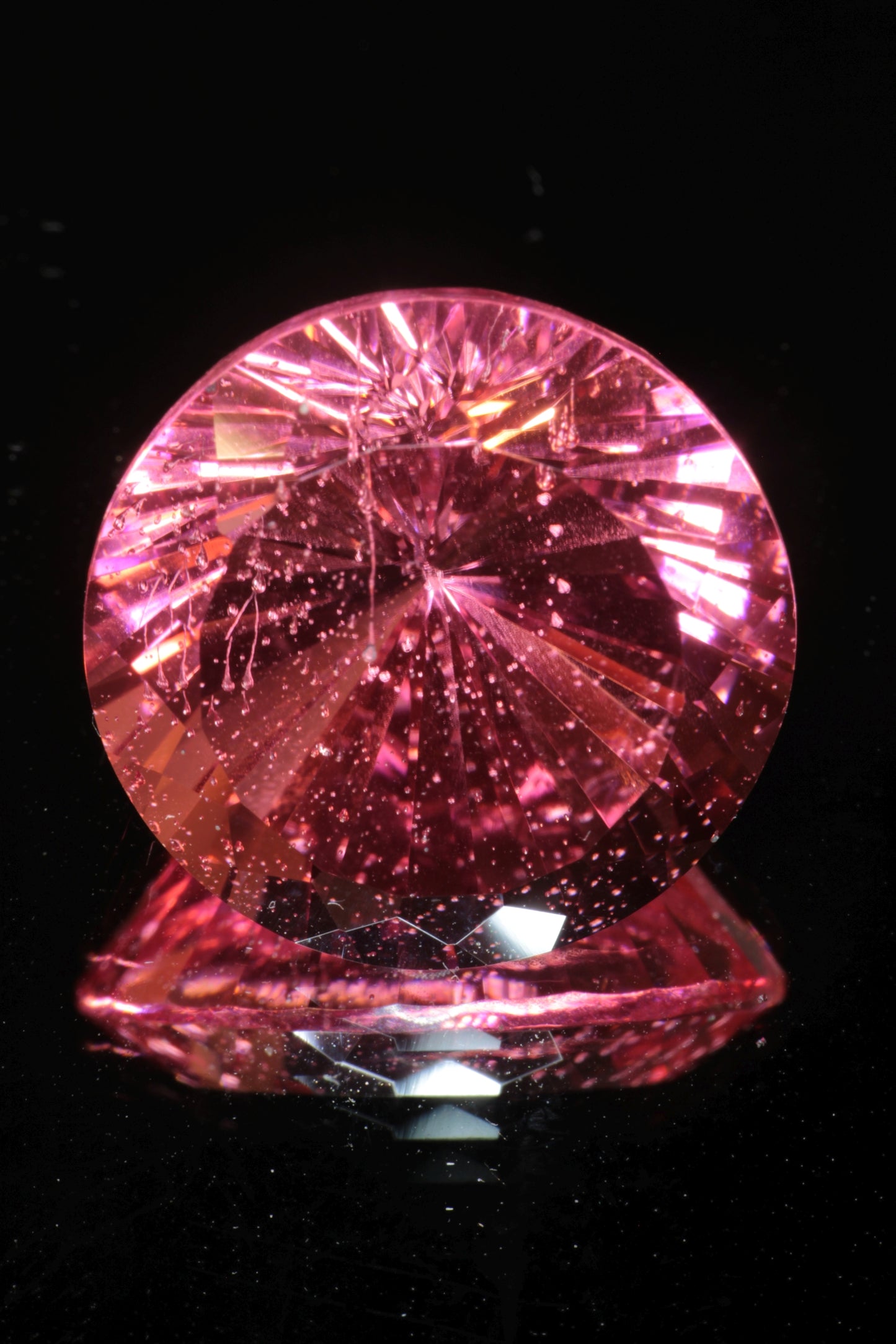 Fantasy Cut Laser Sapphire, Titanium Strawberry Sapphire