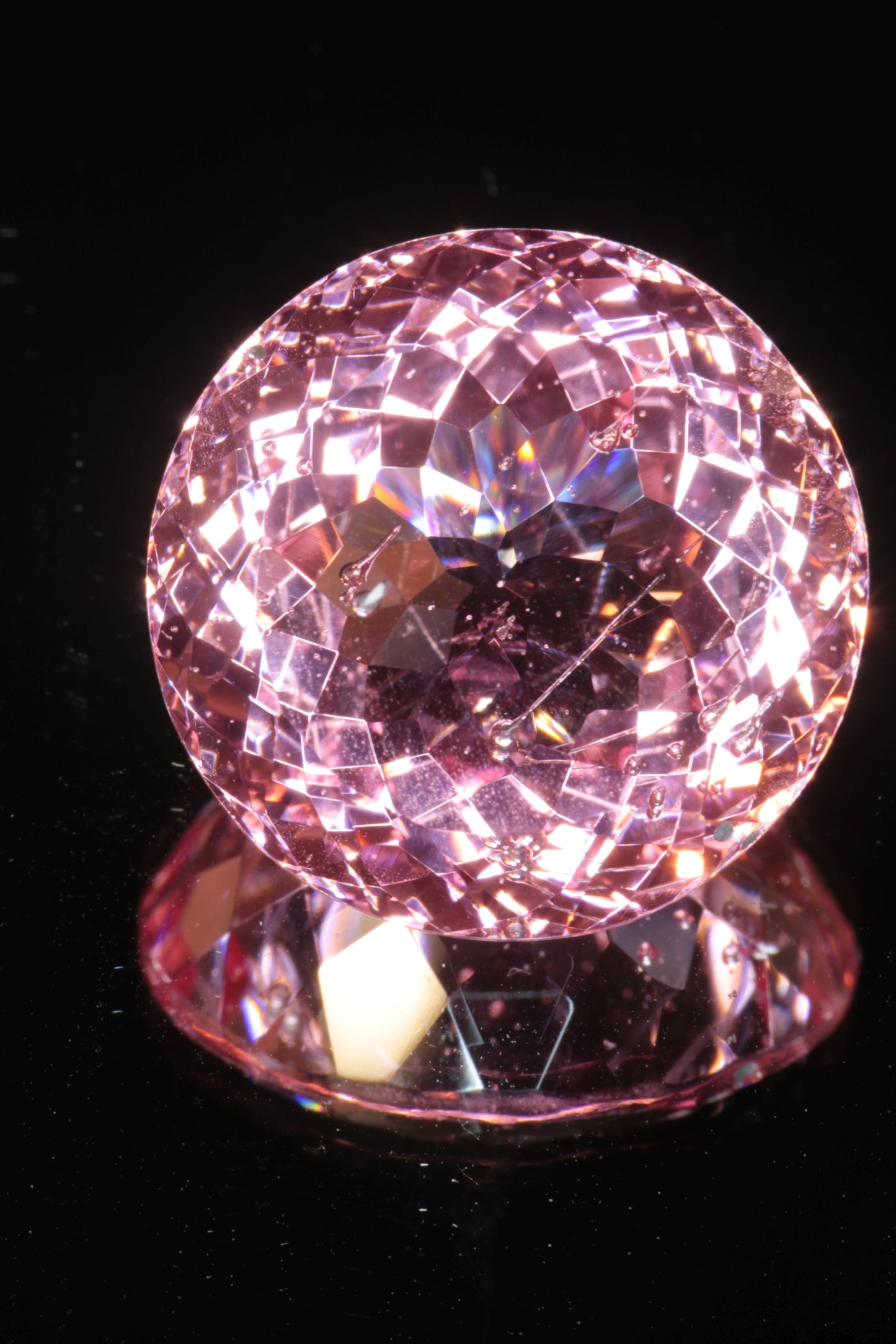 Fantasy Cut Laser Sapphire, Titanium Strawberry Sapphire