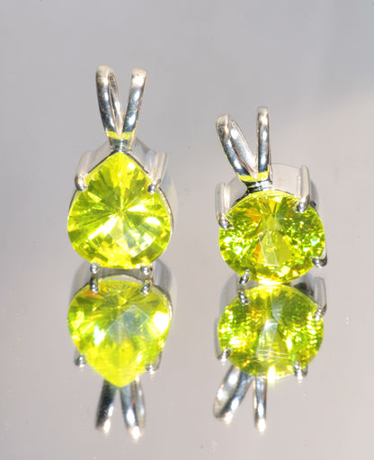 Glow in the Dark Phosphorescent GAGG Lab Garnet Pendants, High Glow Lumogarnet