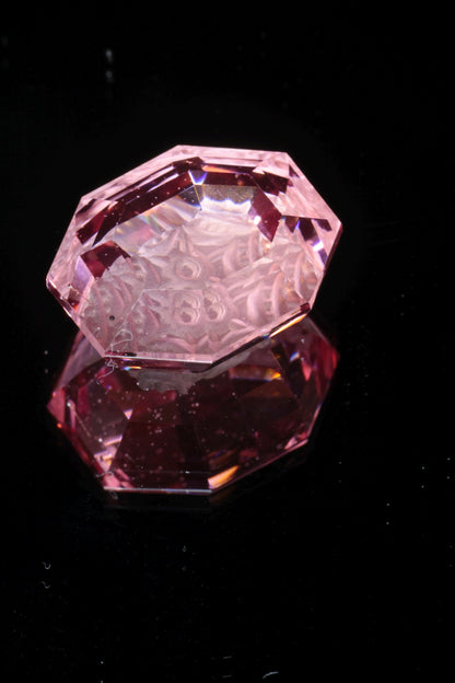 Fantasy Cut Laser Sapphire, Titanium Strawberry Sapphire