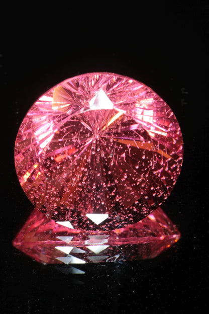 Fantasy Cut Laser Sapphire, Titanium Strawberry Sapphire