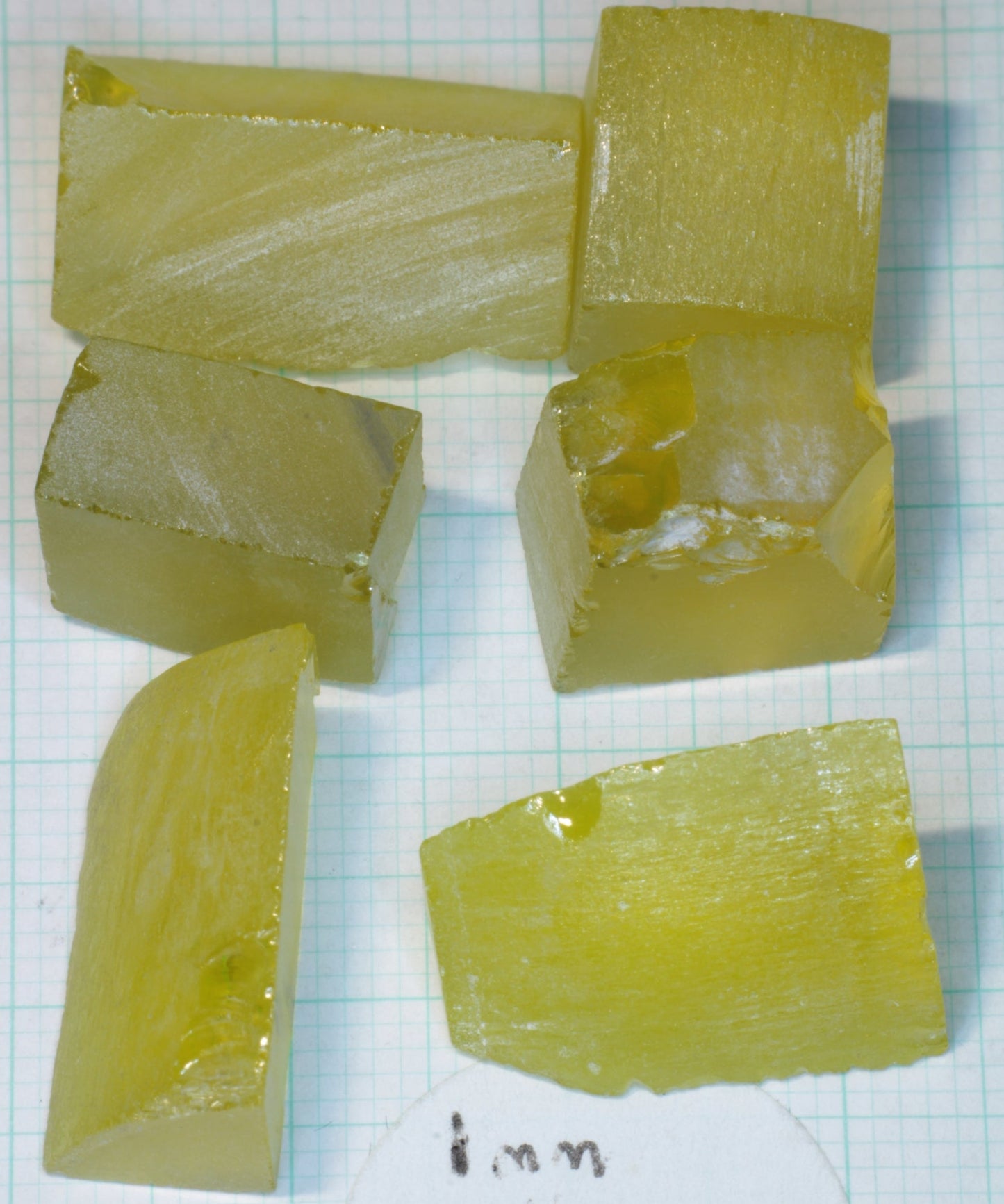 Golden Laser Garnet Facet Rough, Ce+Nd YAG