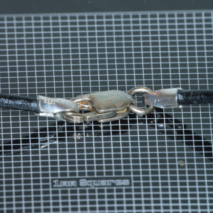 18 inch Black Leather Cord With Sterling Clasp