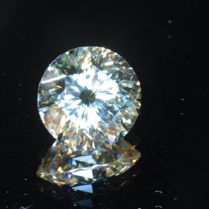 Moissanite Eyes, Loose Round Cut Bicolor Moissanites
