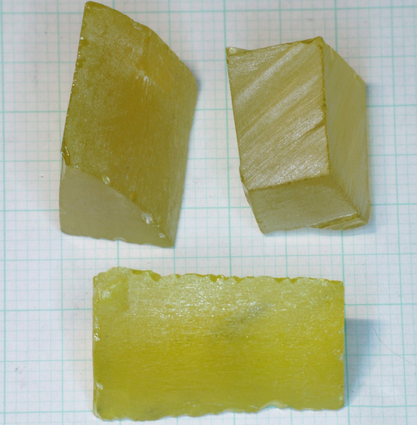 Golden Laser Garnet Facet Rough, Ce+Nd YAG