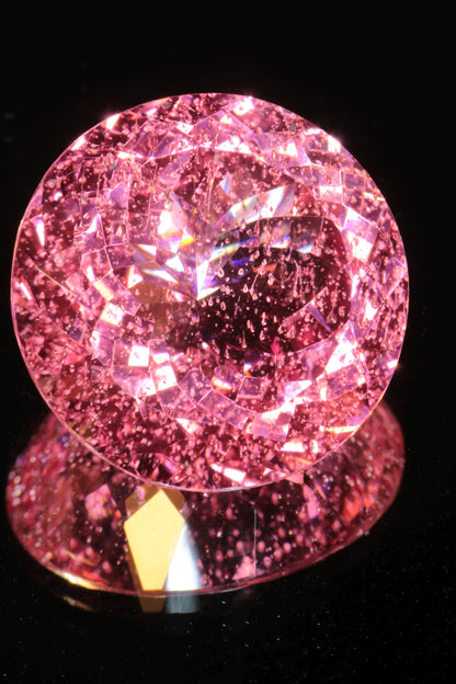 Fantasy Cut Laser Sapphire, Titanium Strawberry Sapphire