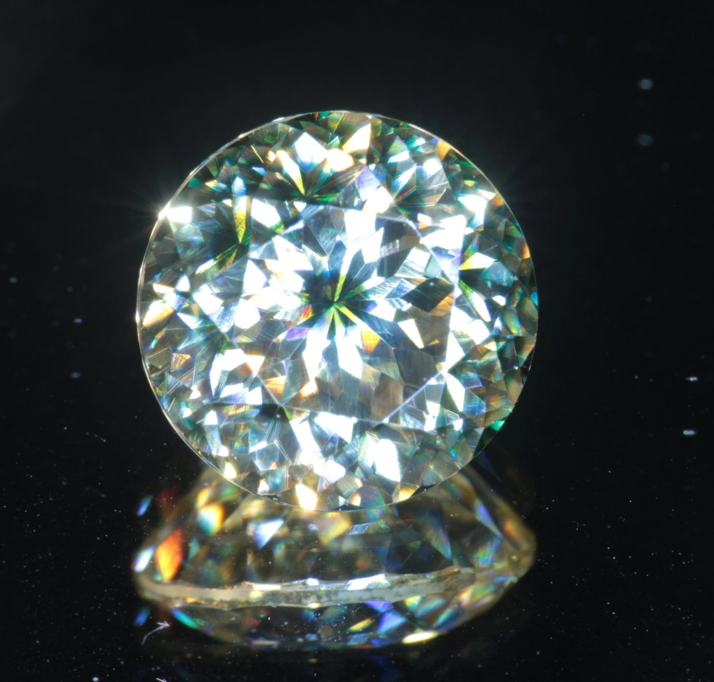 Moissanite Eyes, Loose Round Cut Bicolor Moissanites