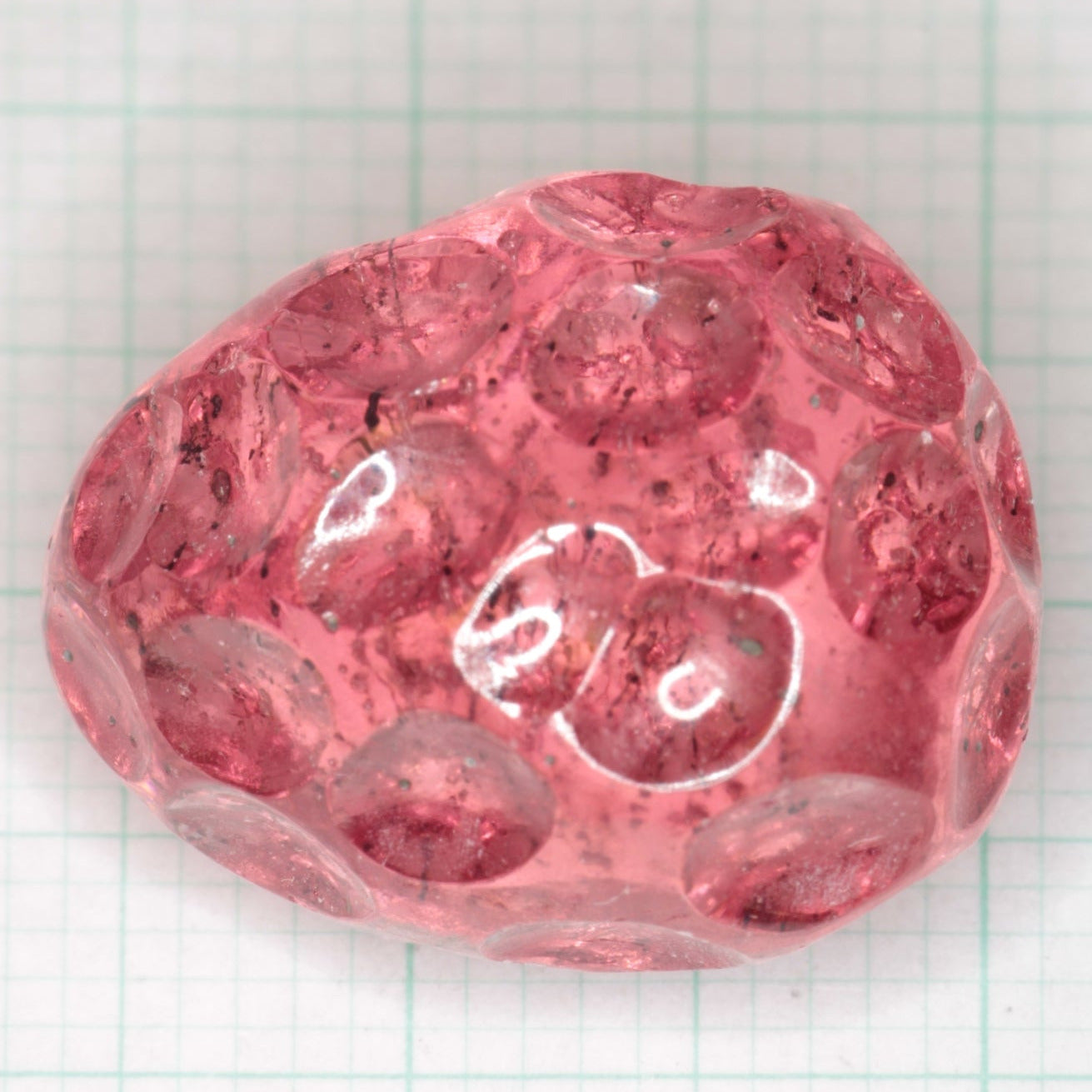 Strawberry Carved Laser Sapphire, Titanium Strawberry Sapphire