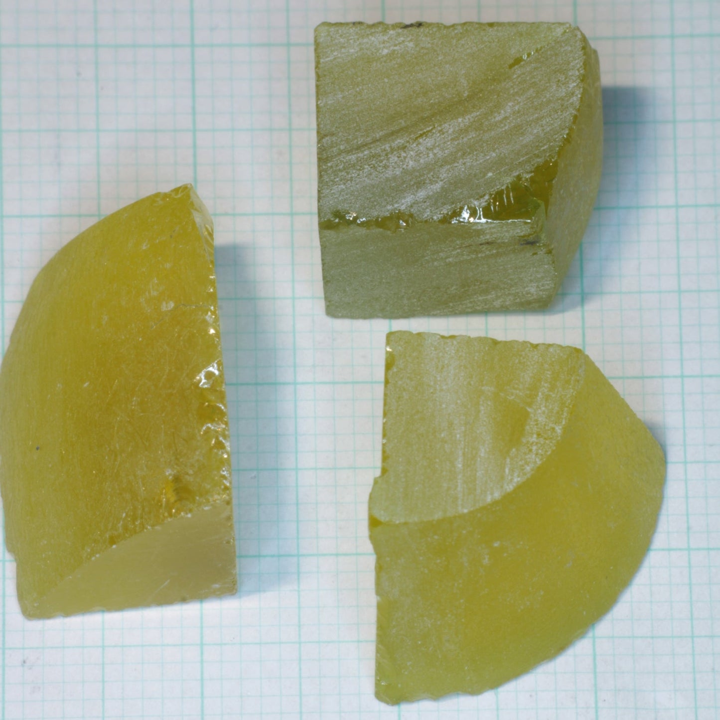 Golden Laser Garnet Facet Rough, Ce+Nd YAG