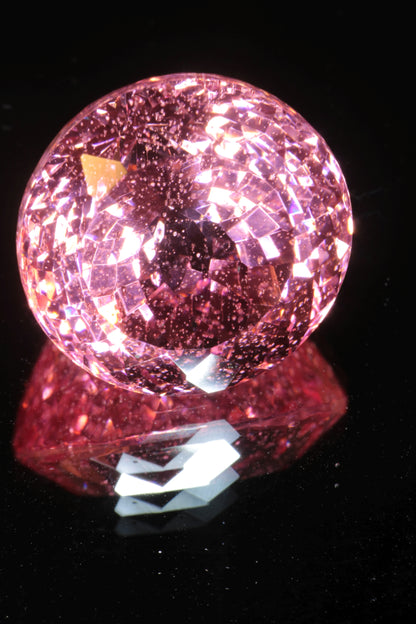 Fantasy Cut Laser Sapphire, Titanium Strawberry Sapphire