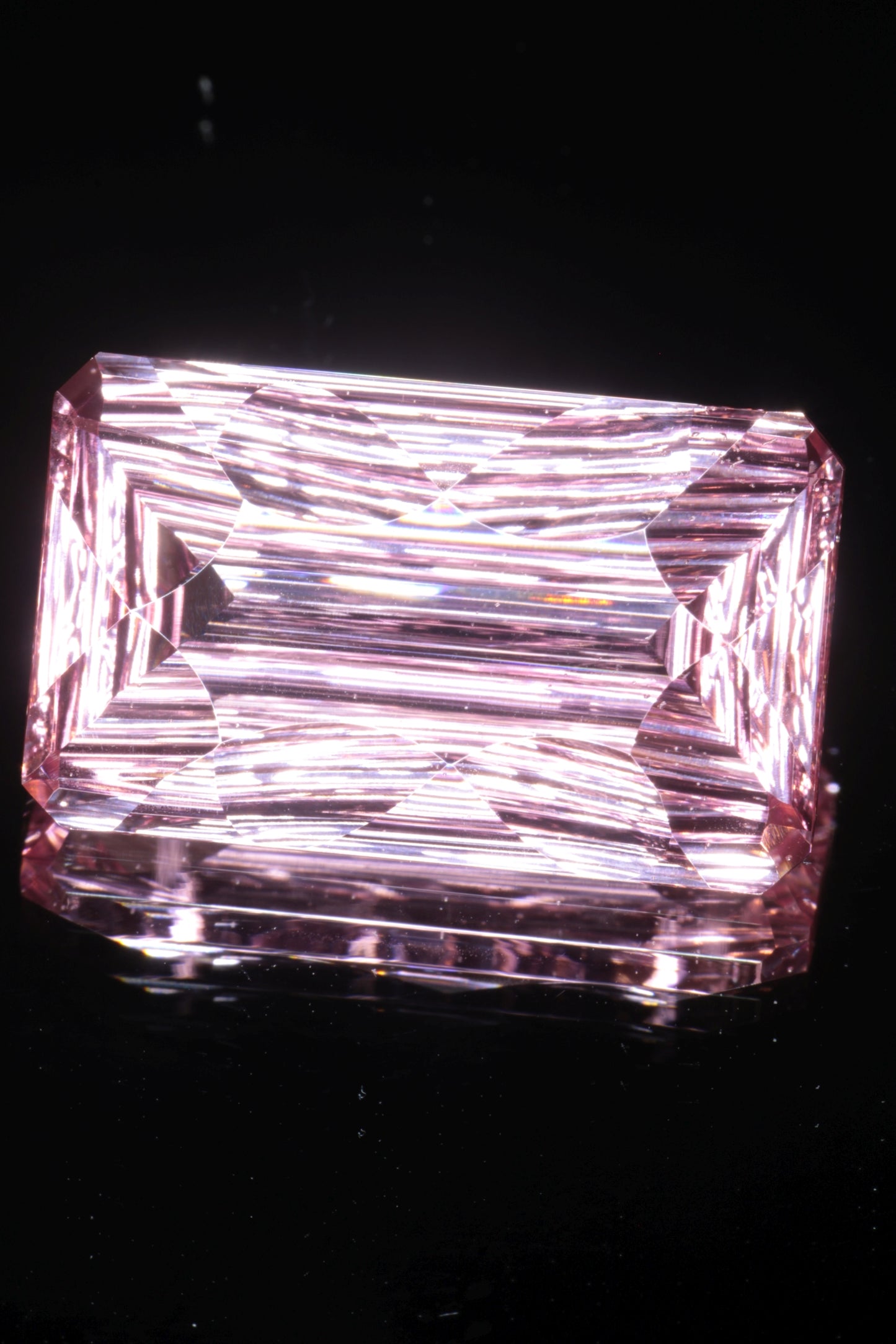 Fantasy Cut Laser Sapphire, Titanium Strawberry Sapphire