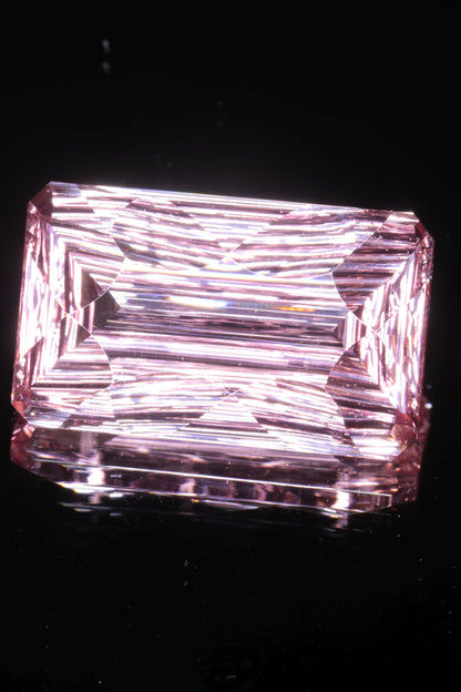 Fantasy Cut Laser Sapphire, Titanium Strawberry Sapphire