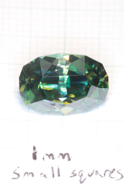 Dichroic Moissanite, Loose Yellow and Blue Faceted Gemstones