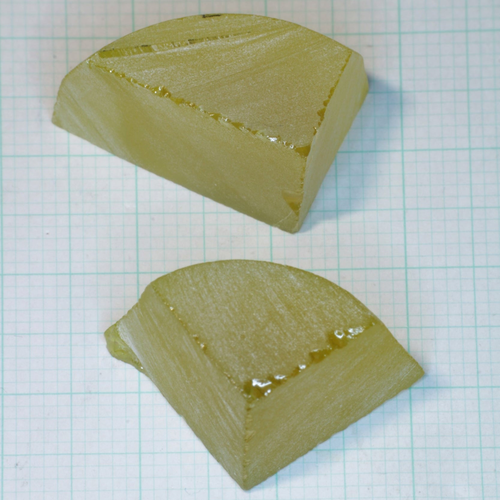 Golden Laser Garnet Facet Rough, Ce+Nd YAG