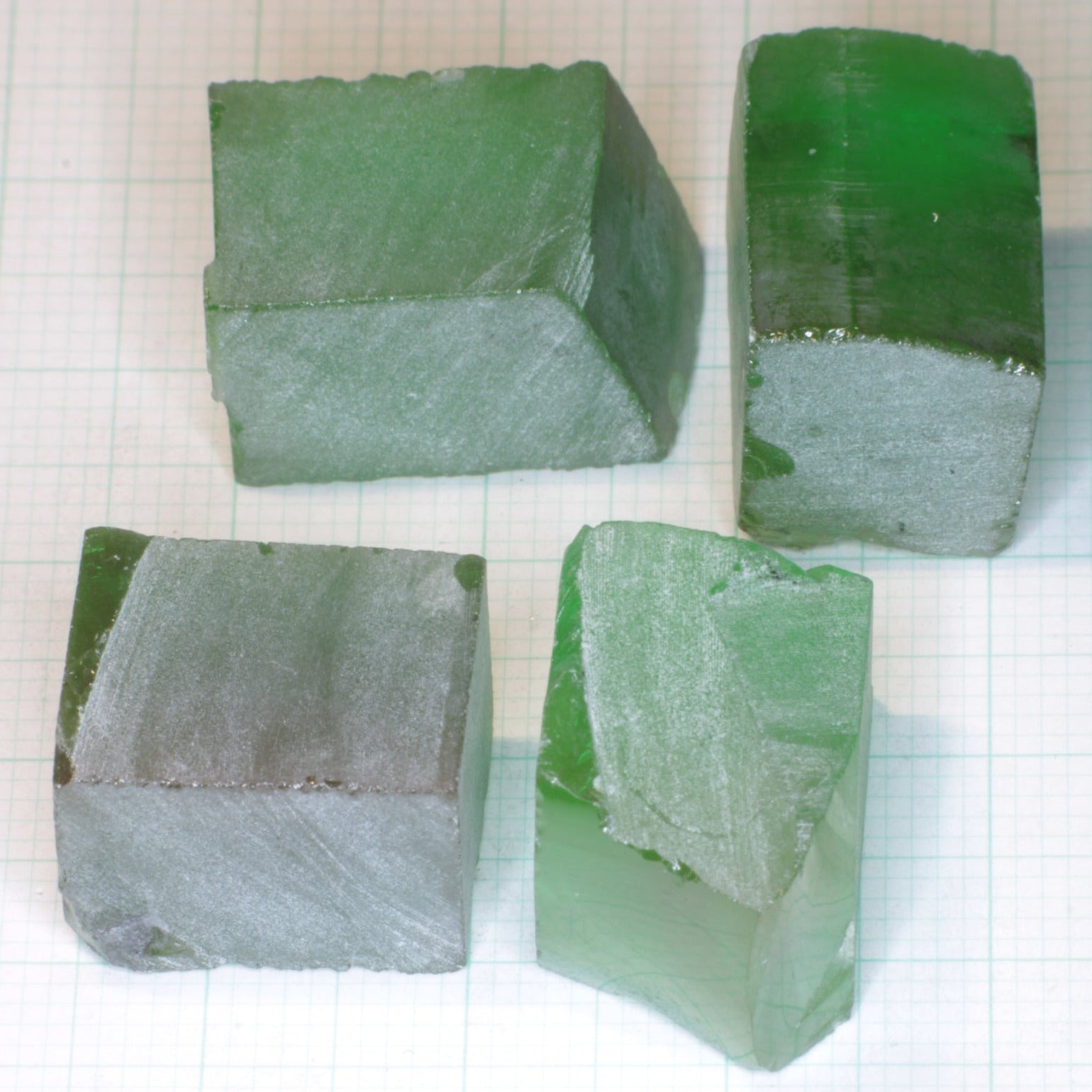 Christmas Garnet Facet Rough, Cr YAG
