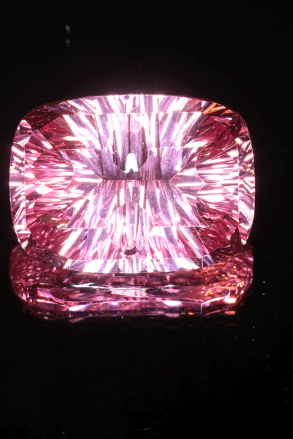 Fantasy Cut Laser Sapphire, Titanium Strawberry Sapphire