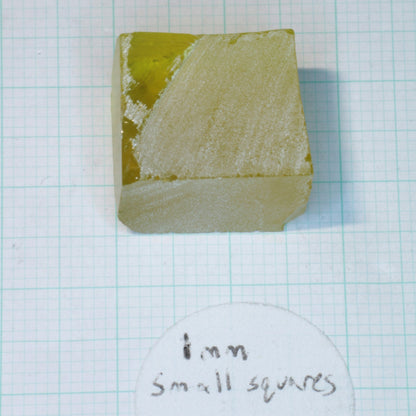 Golden Laser Garnet Facet Rough, Ce+Nd YAG