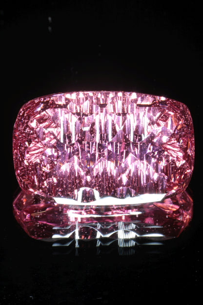 Fantasy Cut Laser Sapphire, Titanium Strawberry Sapphire