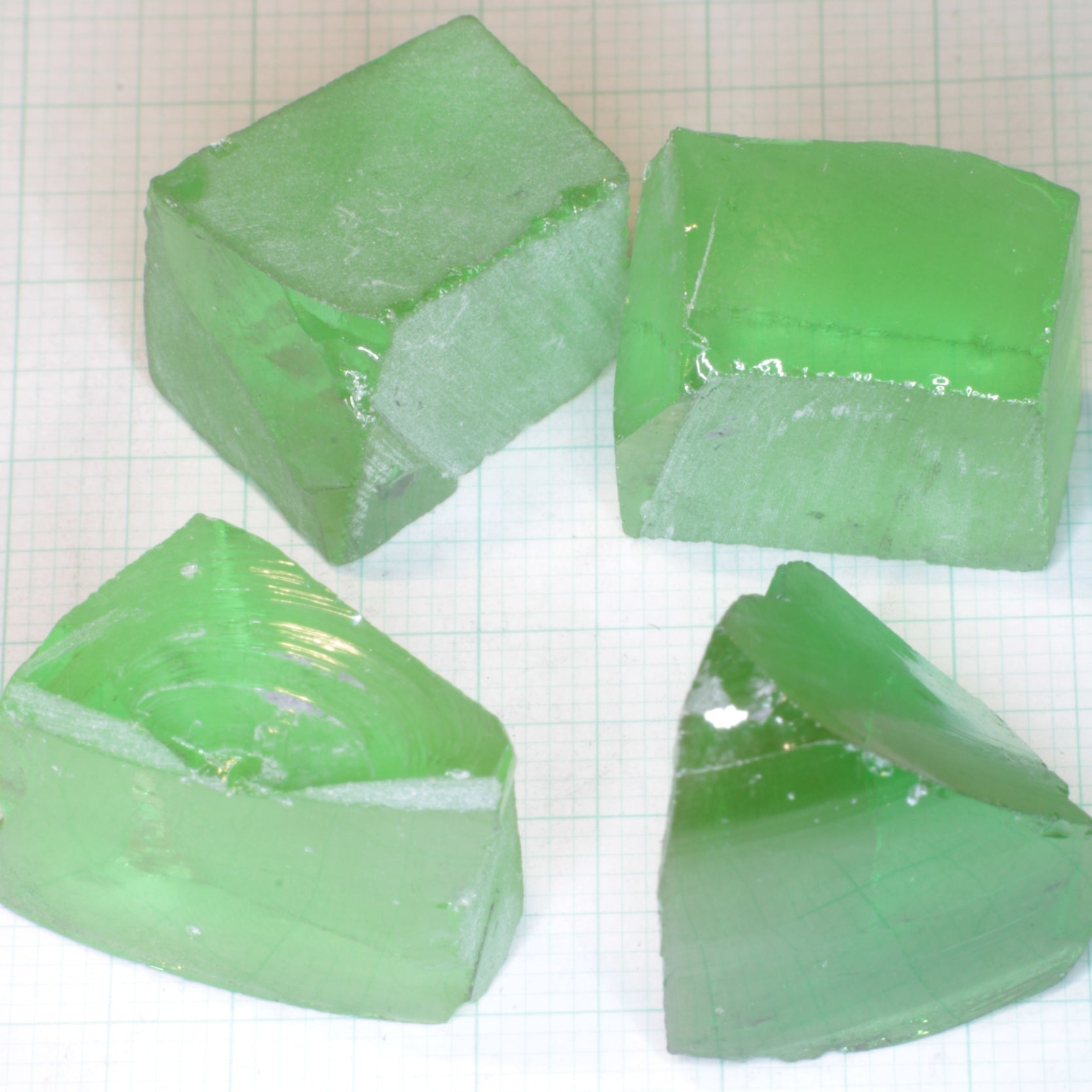 Christmas Garnet Facet Rough, Cr YAG