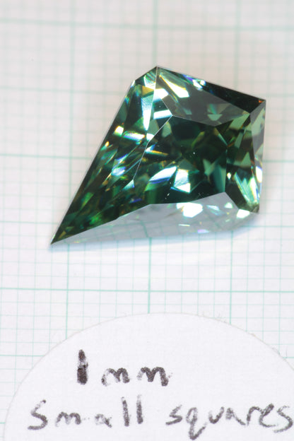 Dichroic Moissanite, Loose Yellow and Blue Faceted Gemstones