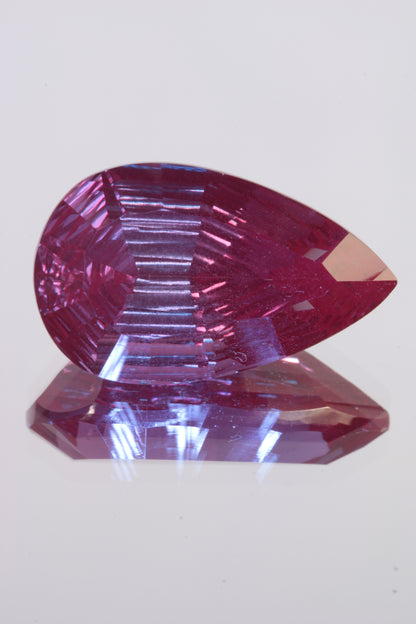 Fantasy Cut Laser Alexandrite Stones, Lab Created Red Glow Alexandrite