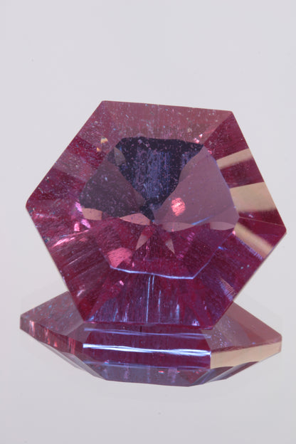 Fantasy Cut Laser Alexandrite Stones, Lab Created Red Glow Alexandrite