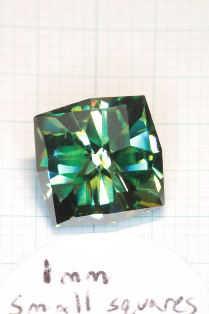 Dichroic Moissanite, Loose Yellow and Blue Faceted Gemstones