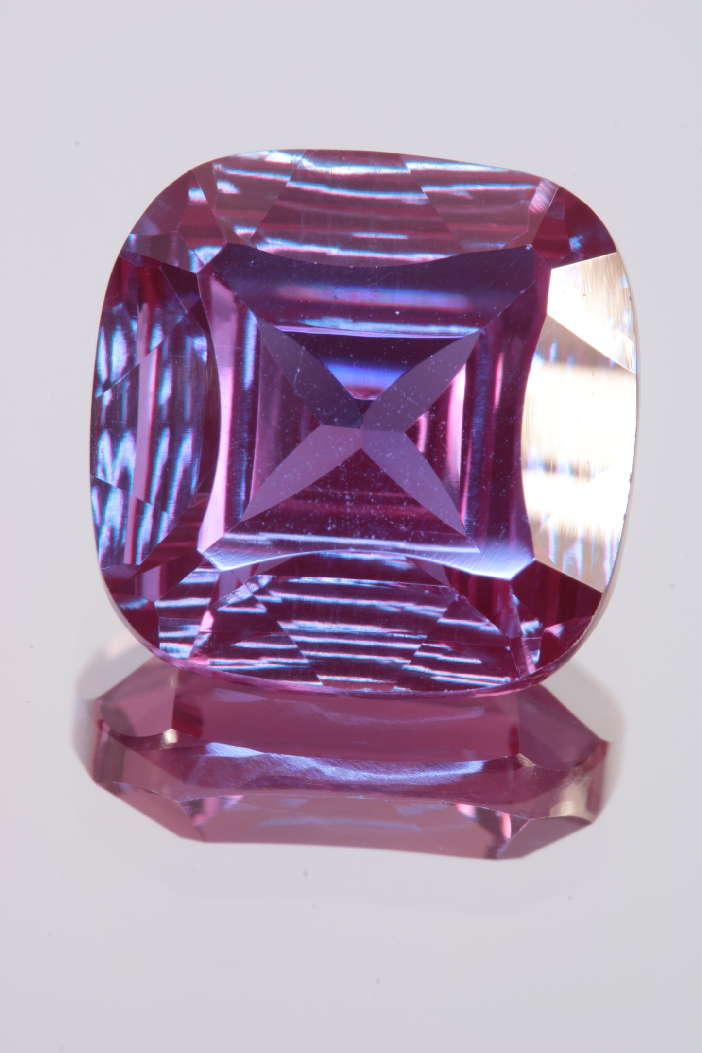 Fantasy Cut Laser Alexandrite Stones, Lab Created Red Glow Alexandrite