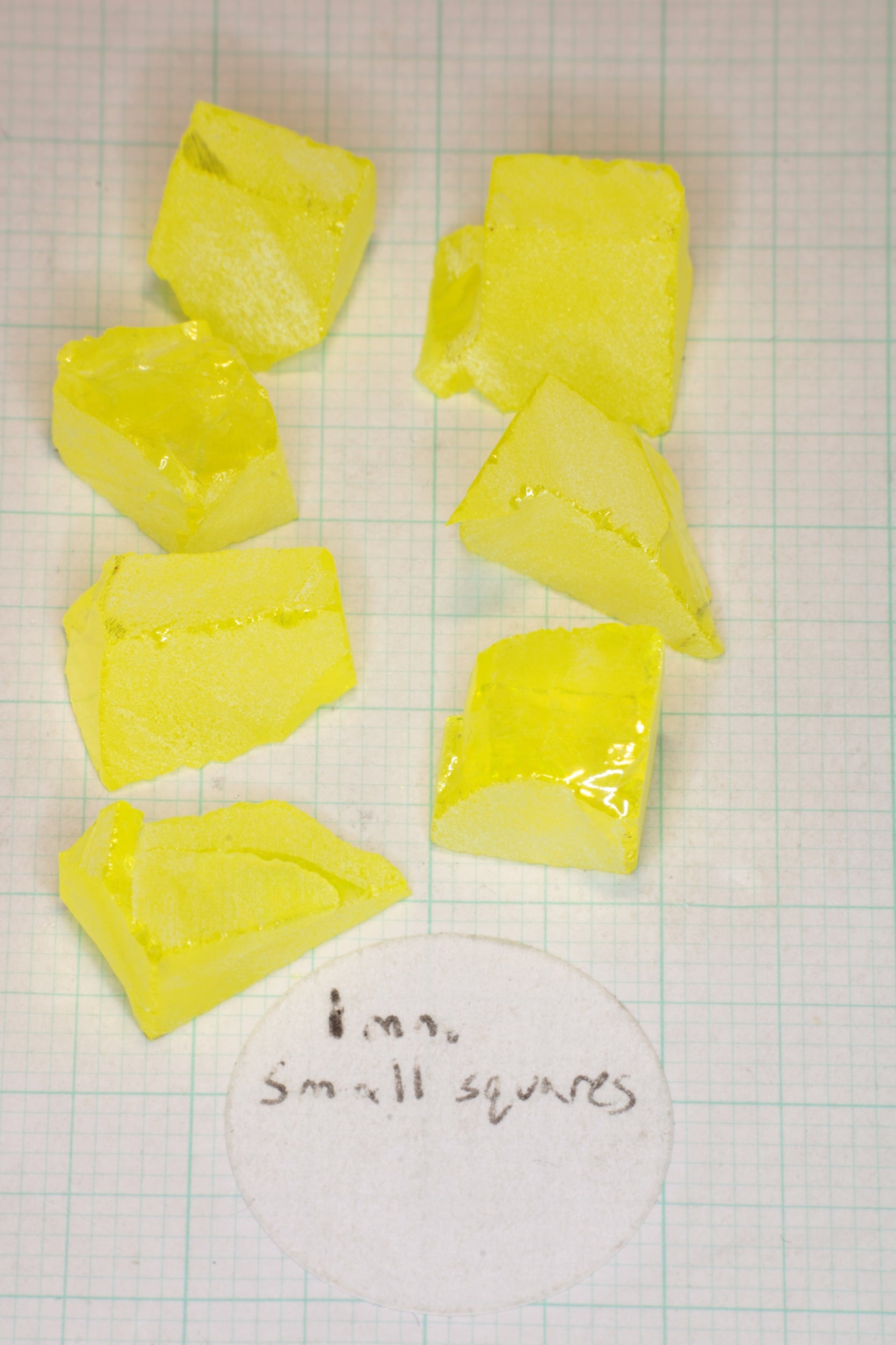 Glow in the Dark GAGG Lumogarnet Facet Rough 