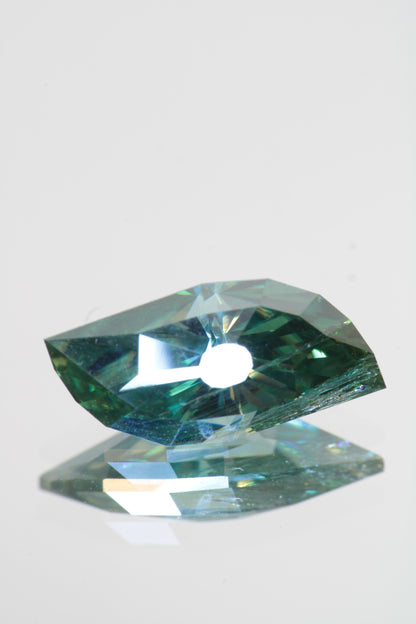 Dichroic Moissanite, Loose Yellow and Blue Faceted Gemstones