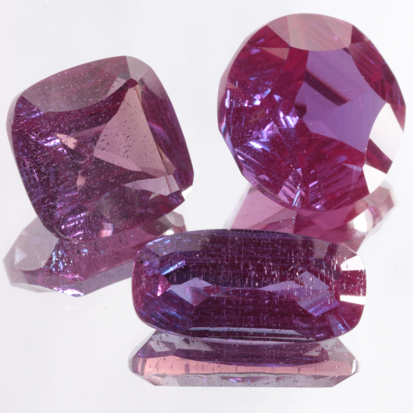 Fantasy Cut Laser Alexandrite Stones, Lab Created Red Glow Alexandrite