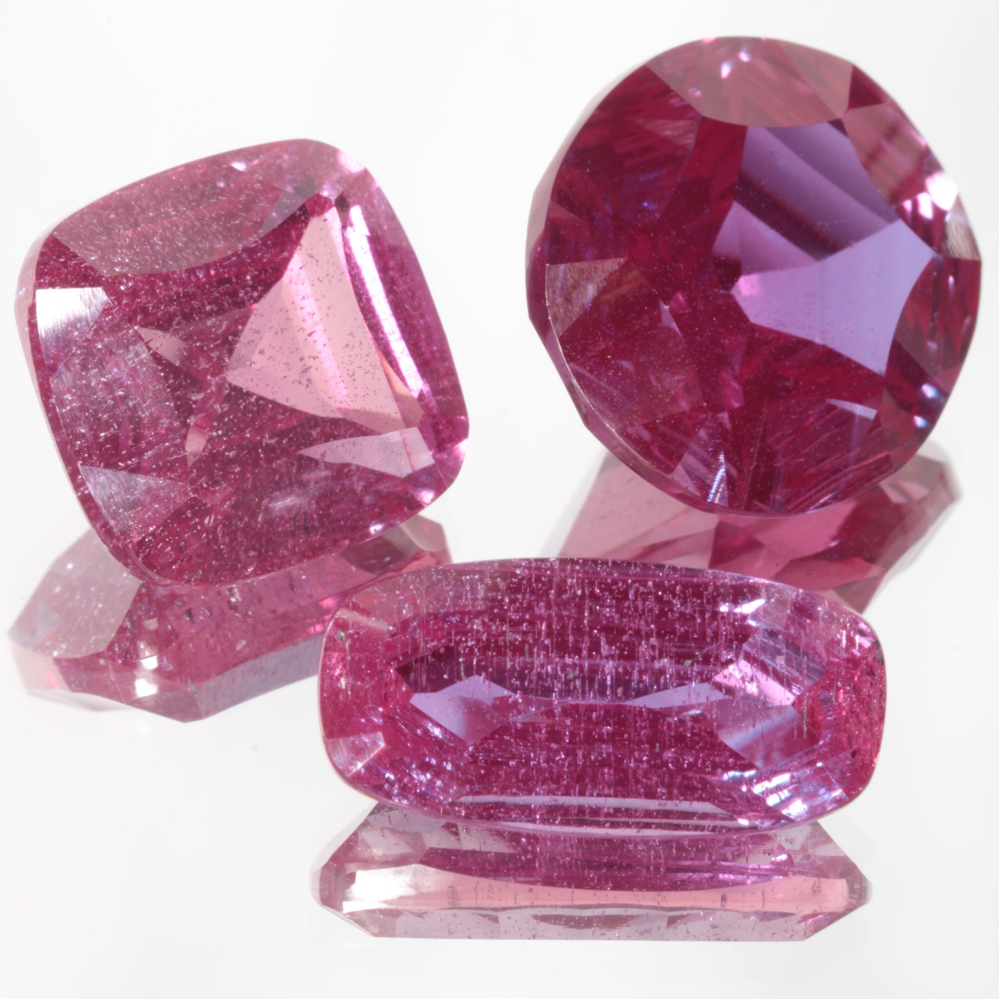 Fantasy Cut Laser Alexandrite Stones, Lab Created Red Glow Alexandrite